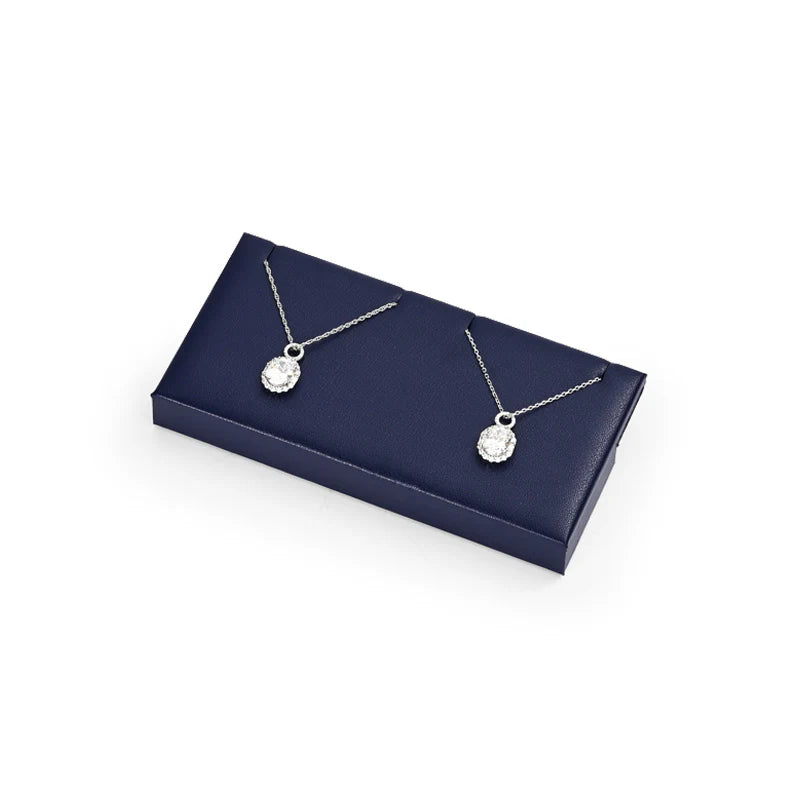 Blue PU Leather Jewelry Display Set