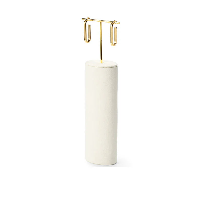 Beige Microfiber Jewelry Display Set