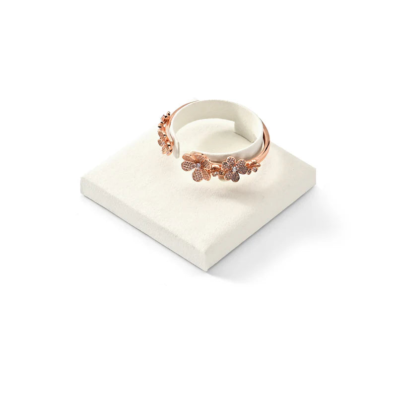 Beige Microfiber Jewelry Display Set