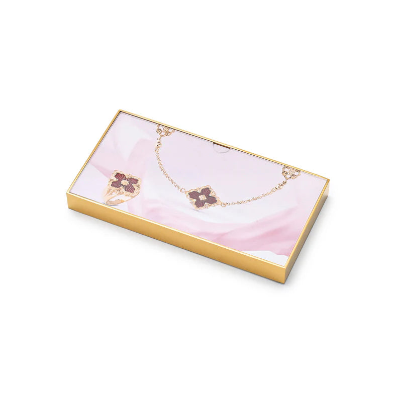 White PU Leather Jewelry Display Set