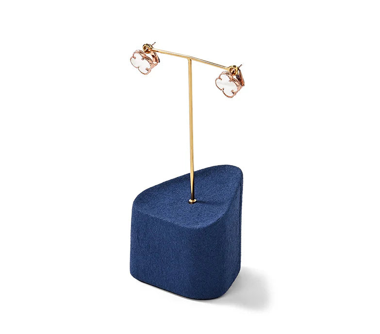 Blue Microfiber Jewelry Display Set