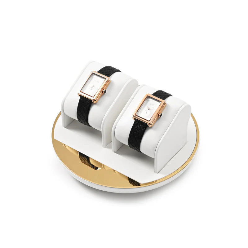 White PU Leather Jewelry Display Set