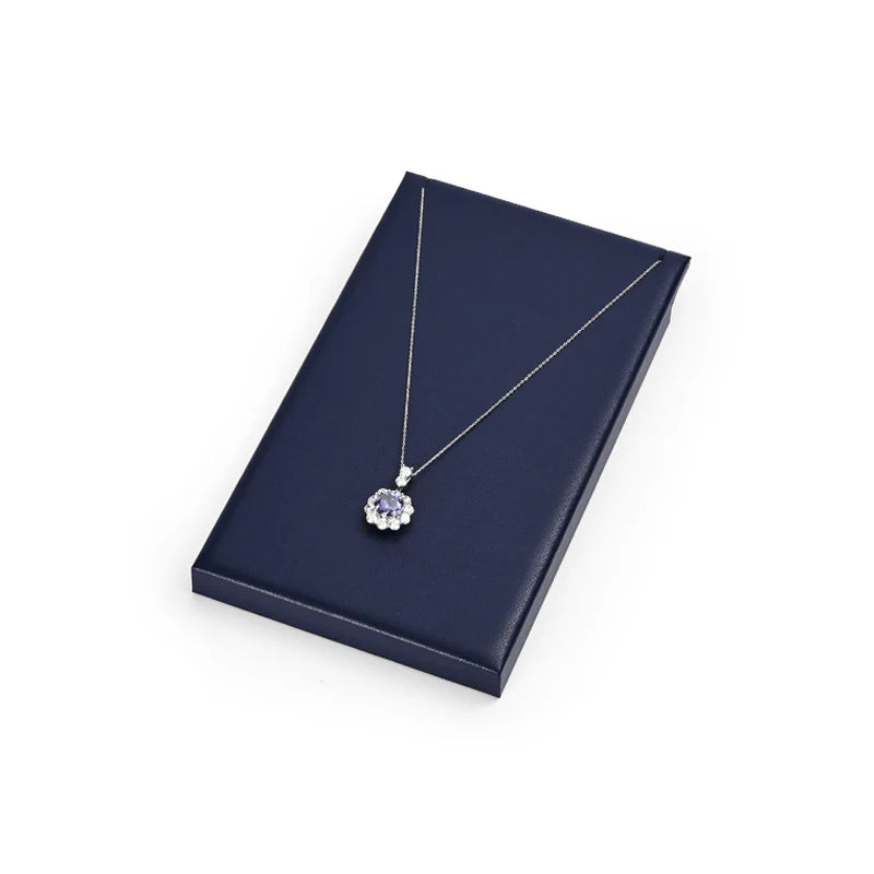 Blue PU Leather Jewelry Display Set
