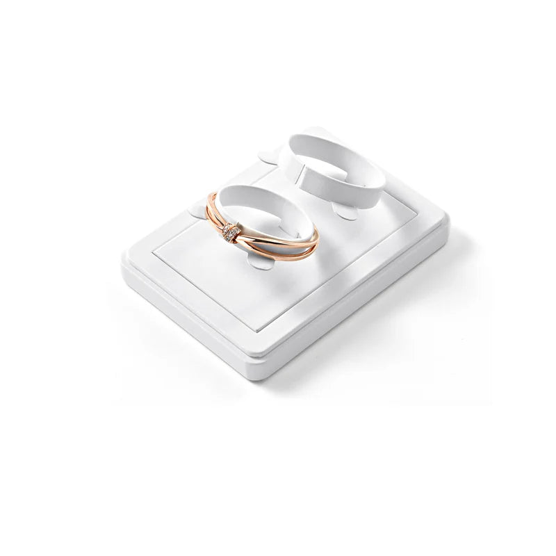 White PU Leather Jewelry Display Set