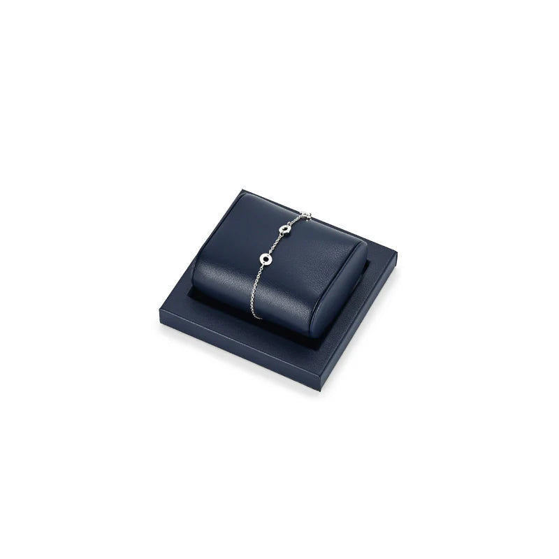 Blue PU Leather Jewelry Display Set