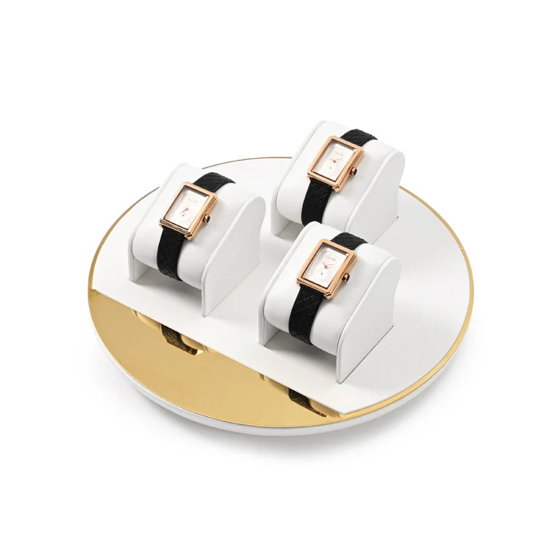 White PU Leather Jewelry Display Set