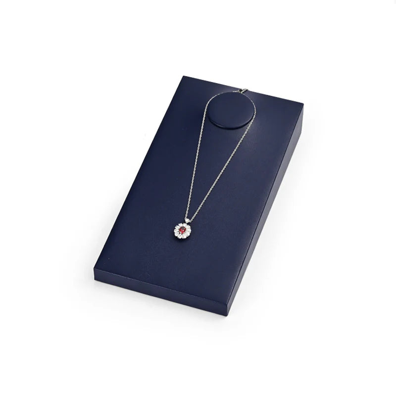 Blue PU Leather Jewelry Display Set