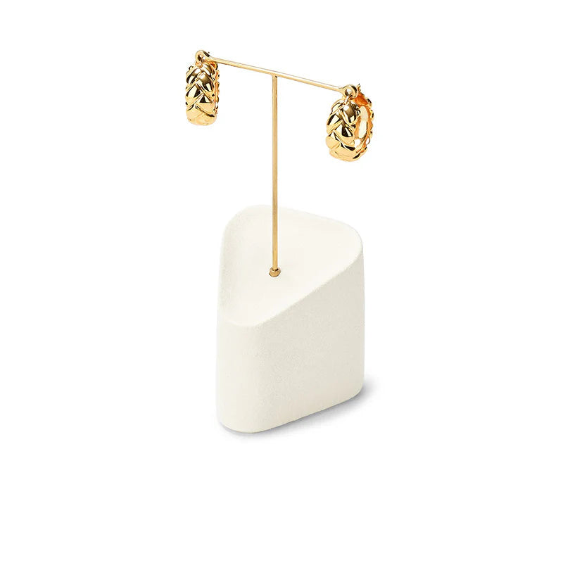 Beige Microfiber Jewelry Display Set