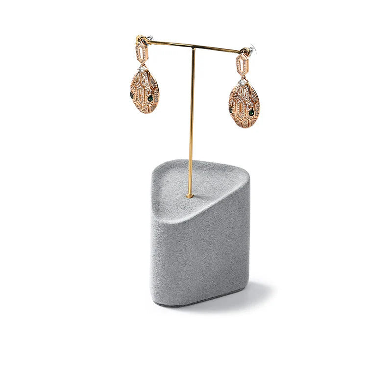 Gray Microfiber Jewelry Display Set