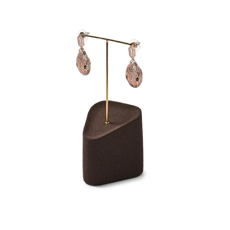 Brown Microfiber Jewelry Display Set