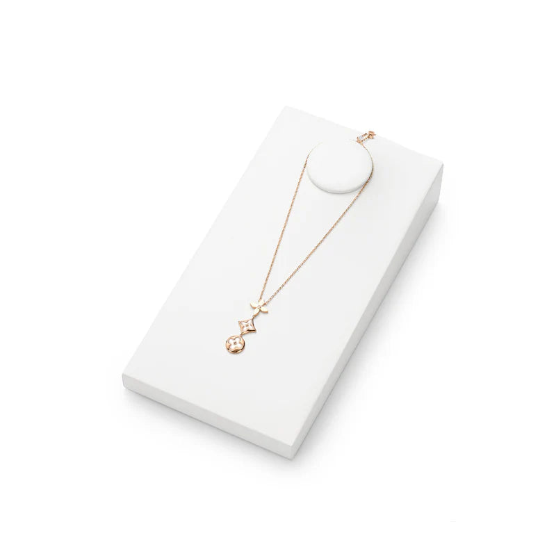 White PU Leather Jewelry Display Set