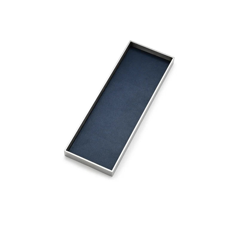 Blue PU Leather Jewelry Display Set