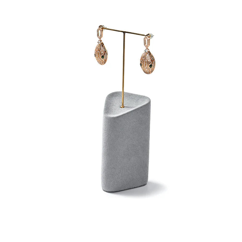Gray Microfiber Jewelry Display Set