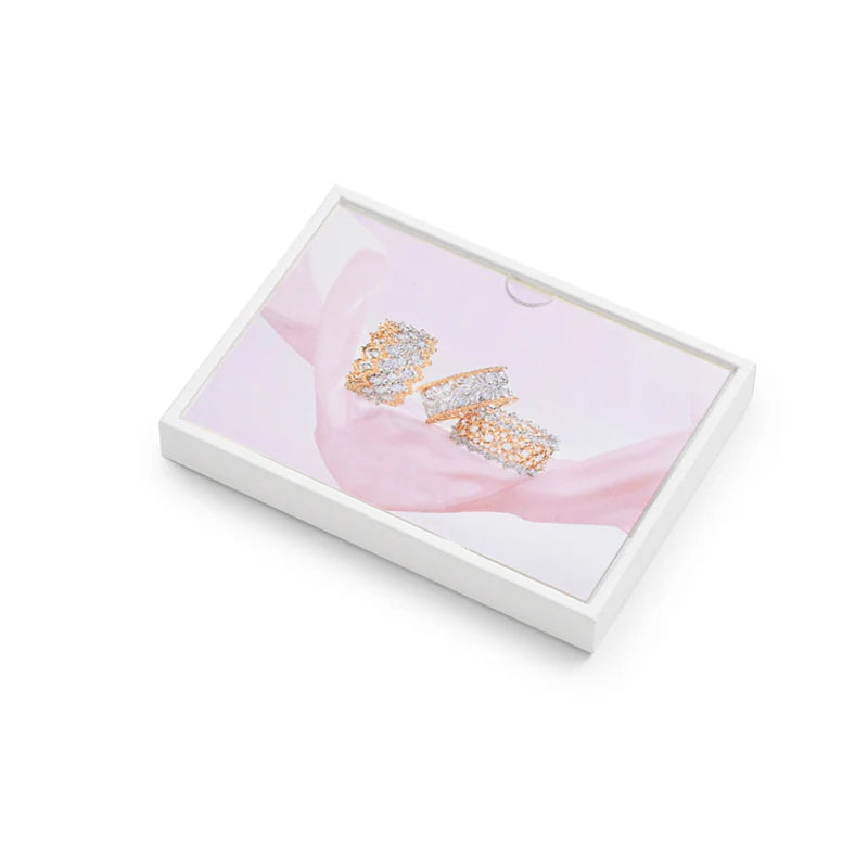 White PU Leather Jewelry Display Set