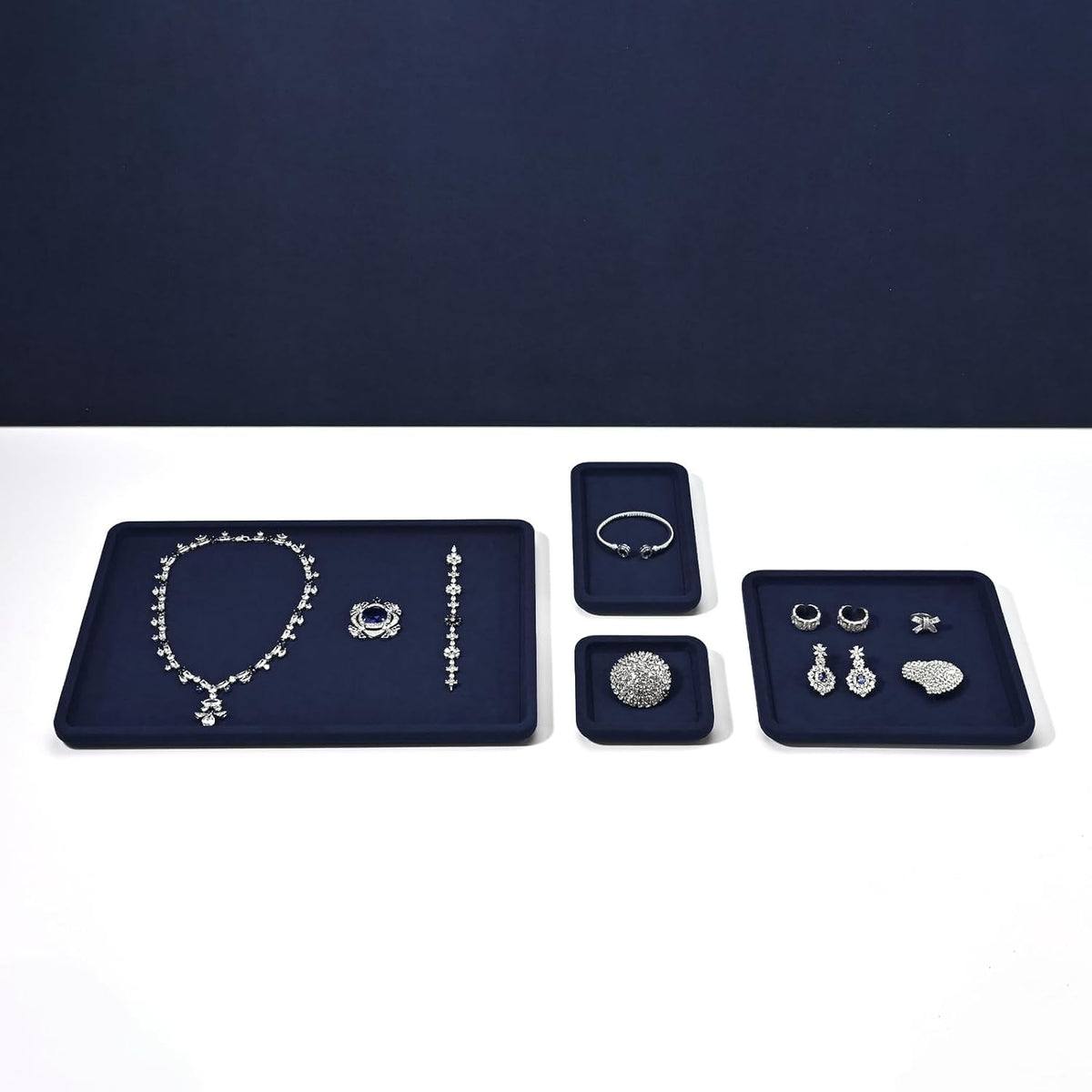 Microfiber Stackable Jewelry Display Tray