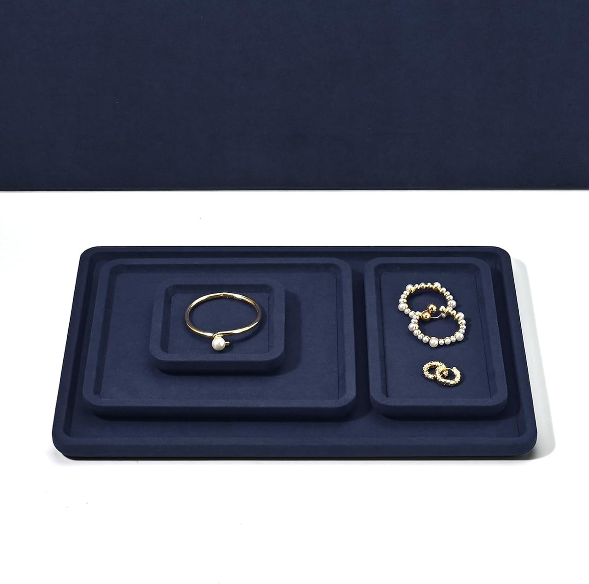 Microfiber Stackable Jewelry Display Tray