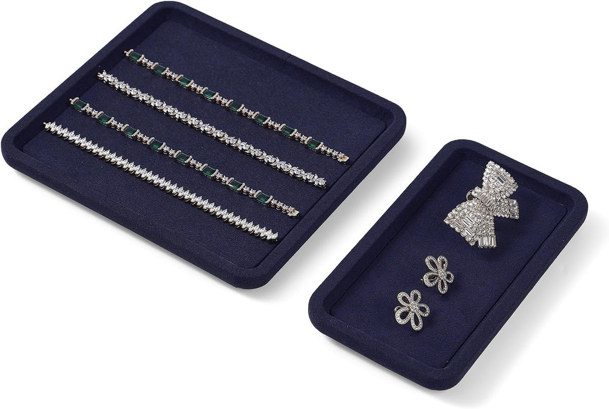 Microfiber Stackable Jewelry Display Tray