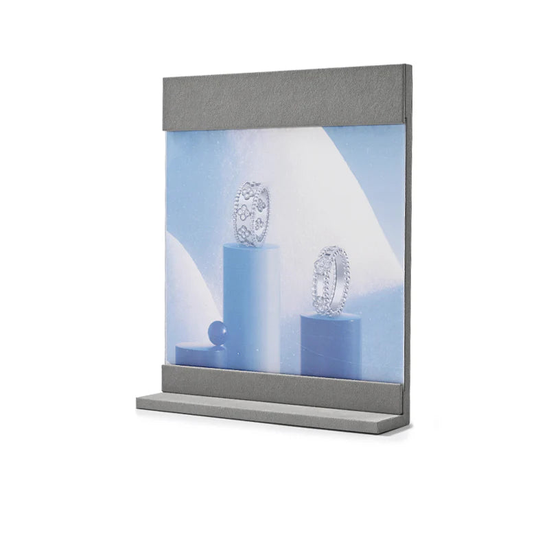 Gray Microfiber Jewelry Display Set