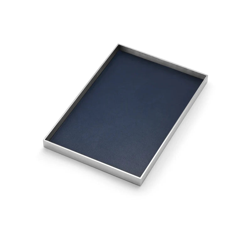 Blue PU Leather Jewelry Display Set