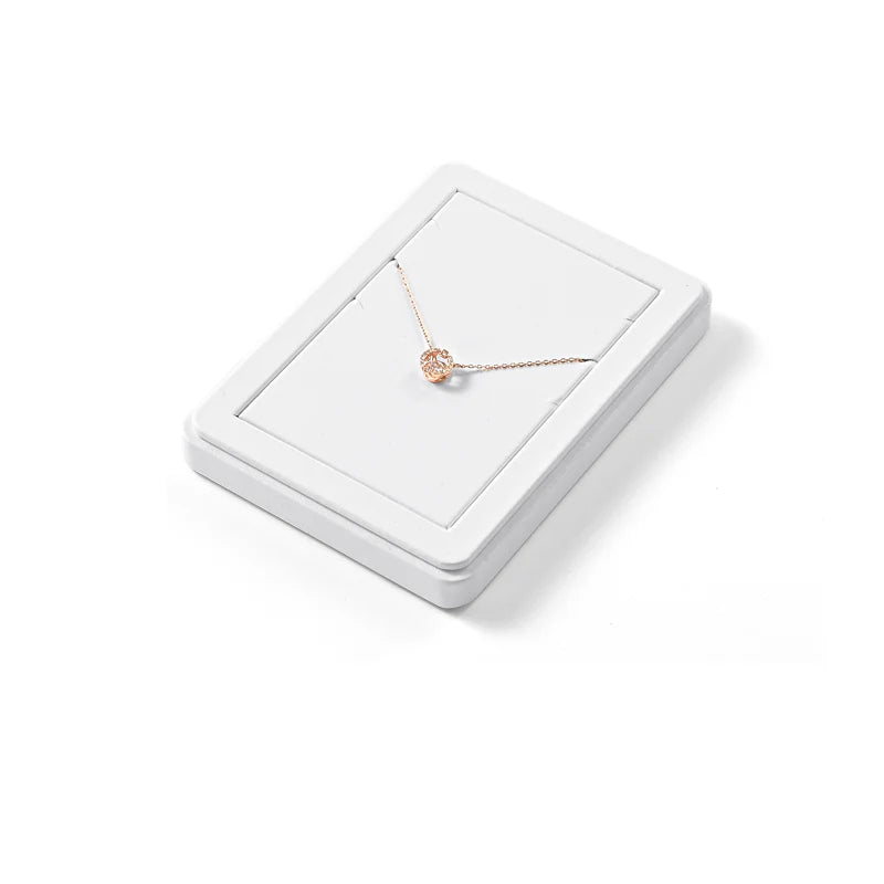 White PU Leather Jewelry Display Set