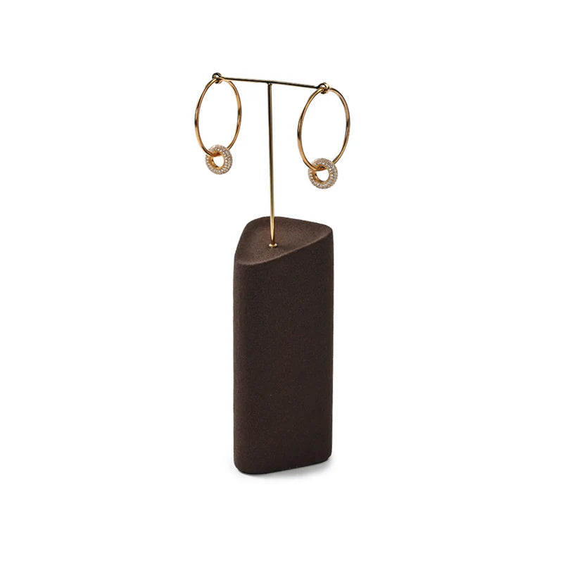 Brown Microfiber Jewelry Display Set