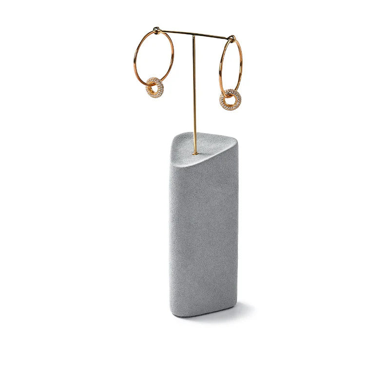 Gray Microfiber Jewelry Display Set