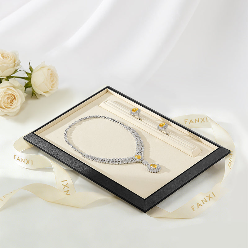PU Leather Microfiber Jewelry Tray