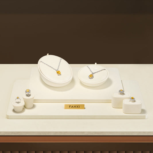 Beige Jewelry Display Set