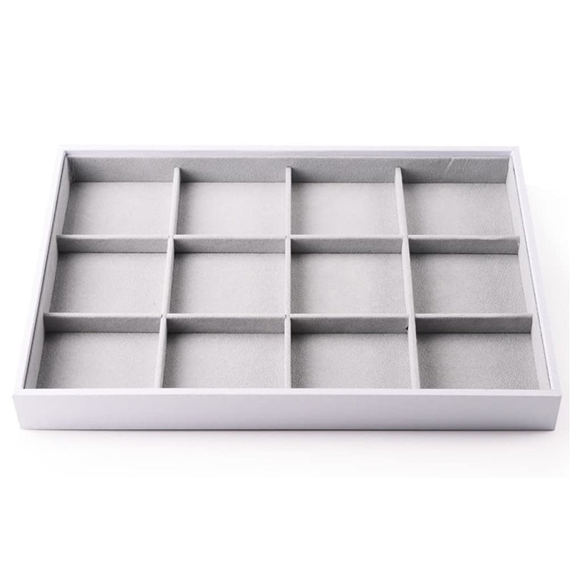 Gray Velvet Stackable Jewelry Tray