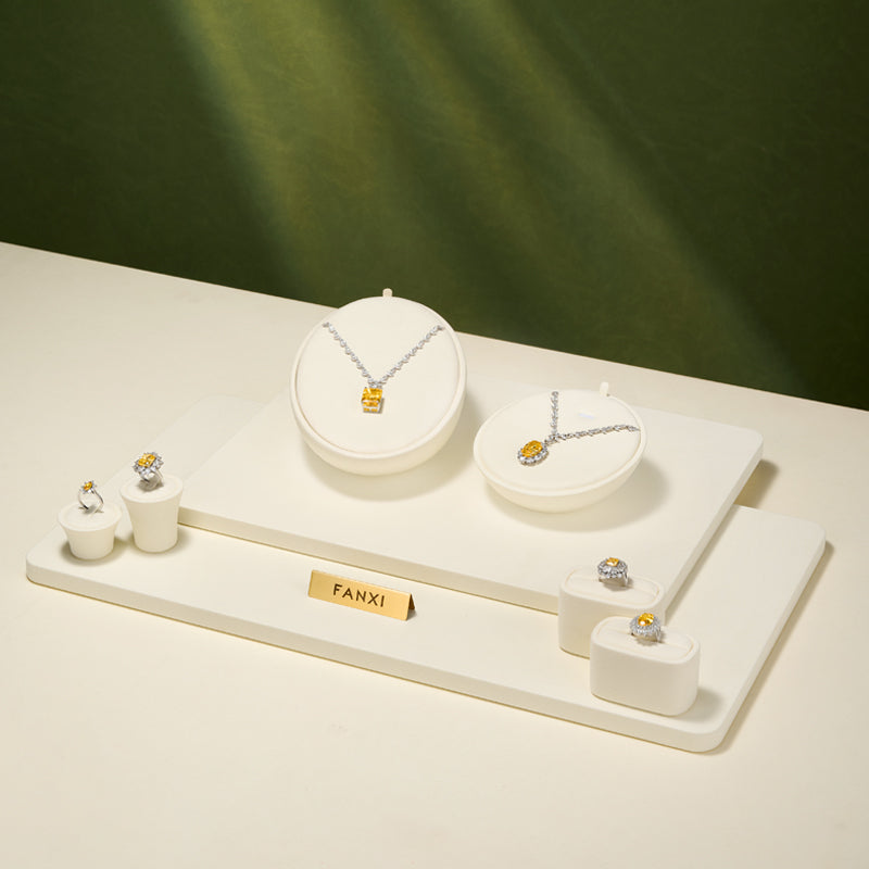 Beige Jewelry Display Set