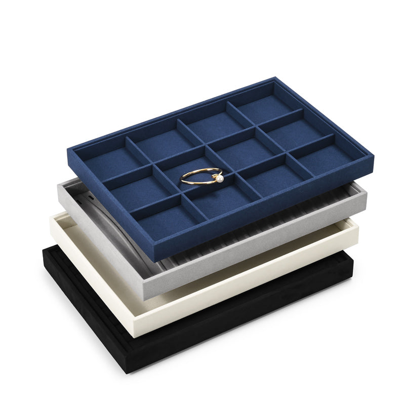 Blue Microfiber Jewelry Display Tray