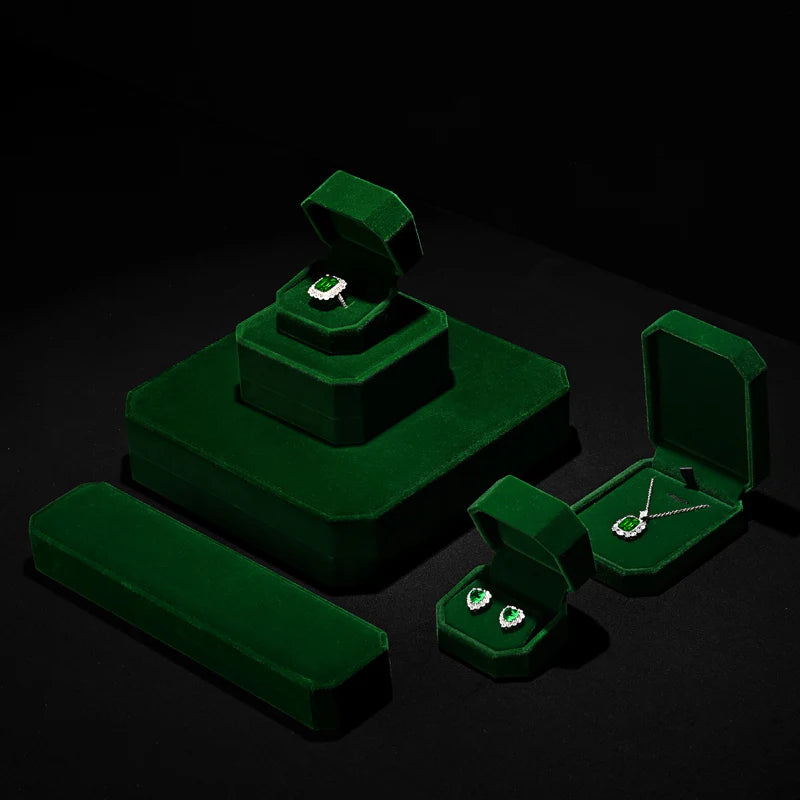 Green Velvet Jewelry Box