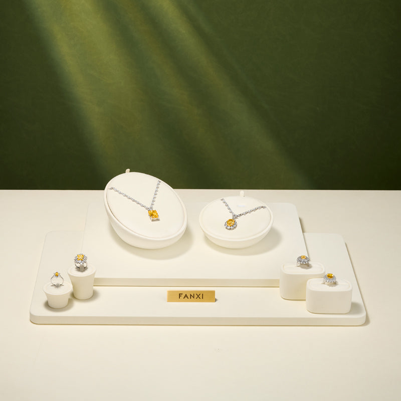 Beige Jewelry Display Set