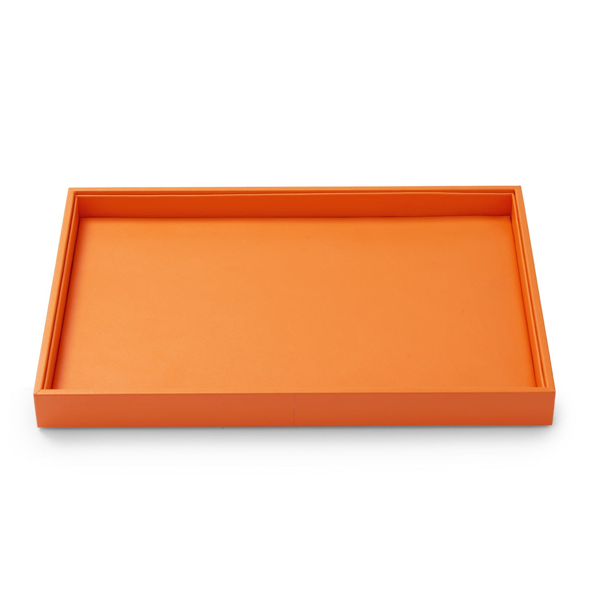 Orange PU Leather Stackable Jewelry Display Tray
