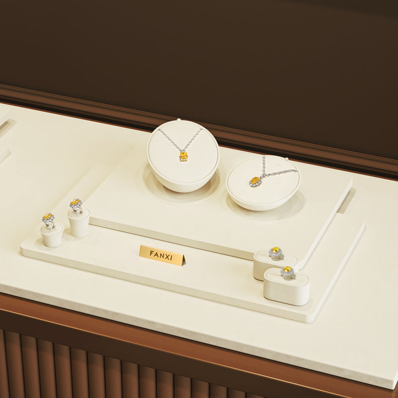 Beige Jewelry Display Set