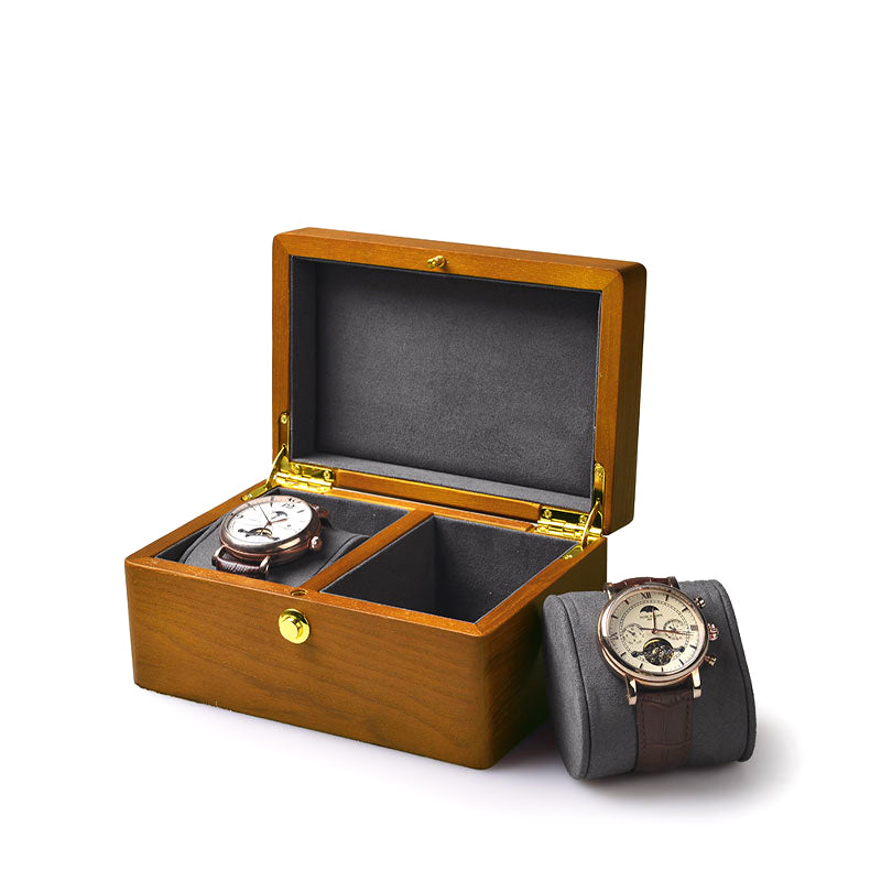 Wooden Double Watch Case