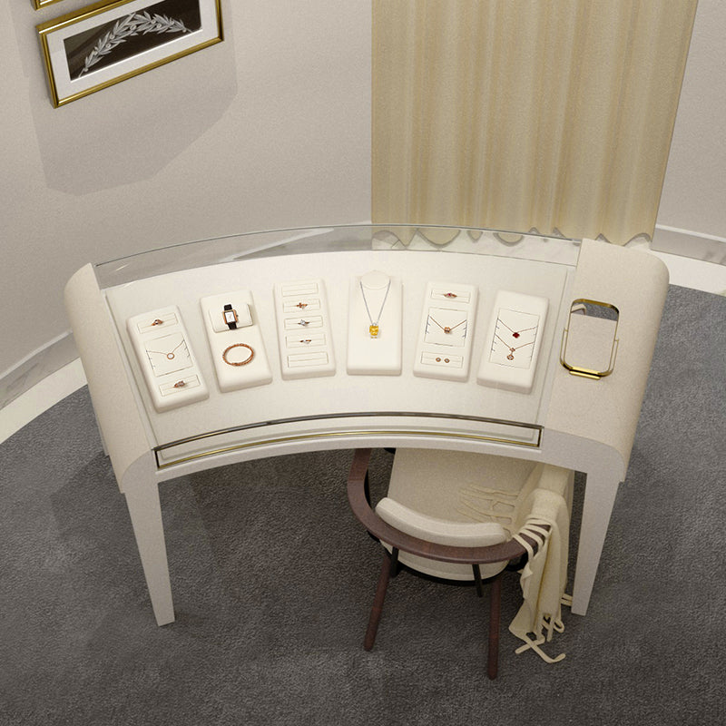 Beige Microfiber Jewelry Tray