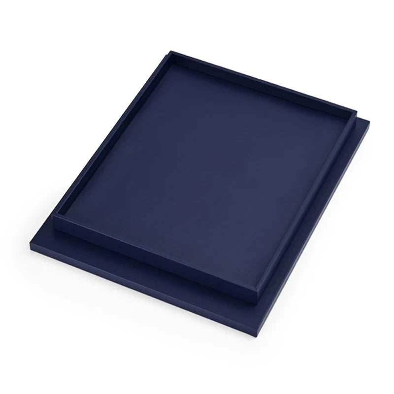 Blue PU Leather Jewelry Display Set