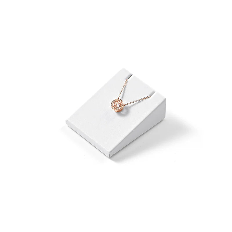White PU Leather Jewelry Display Set