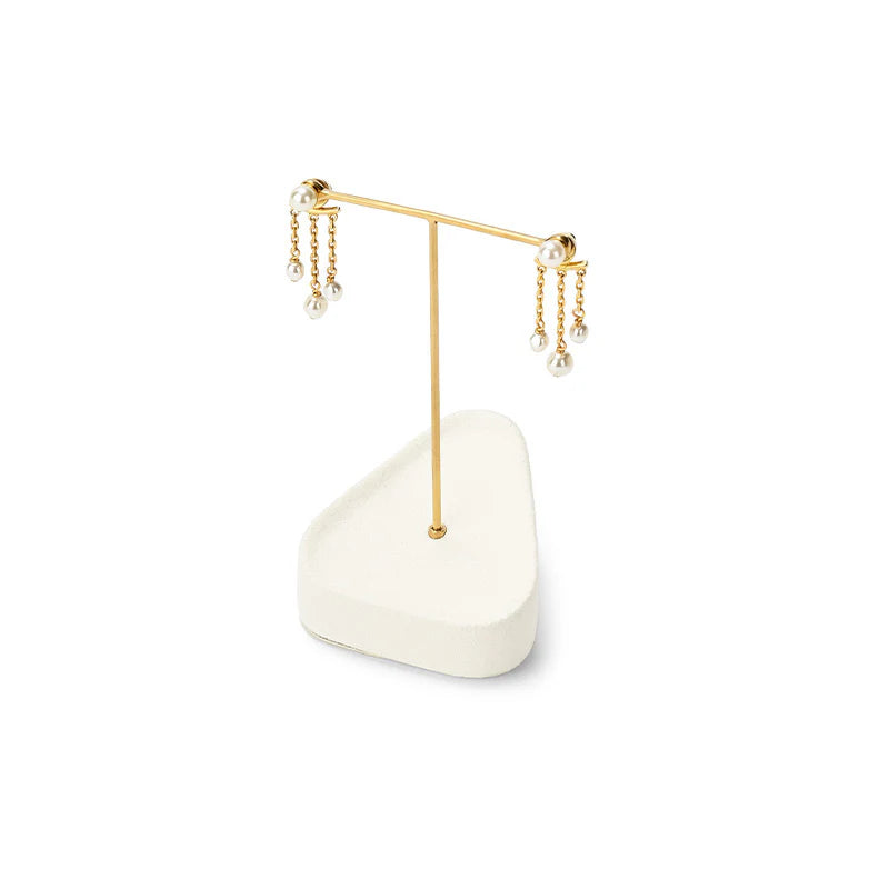 Beige Microfiber Jewelry Display Set
