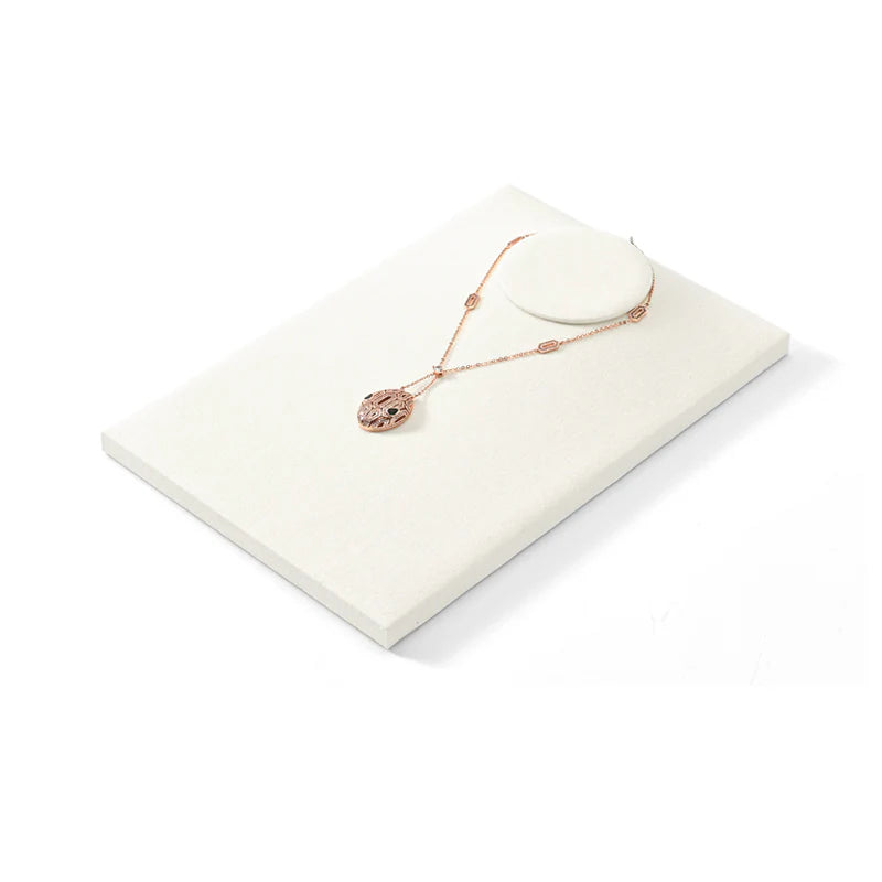 Beige Microfiber Jewelry Display Set