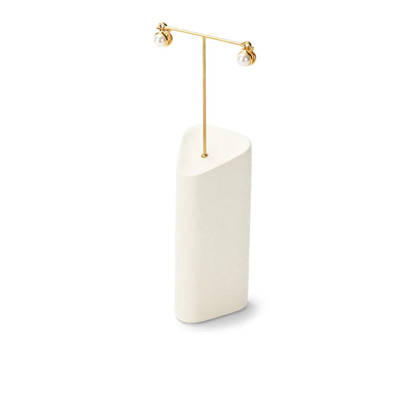 Beige Microfiber Jewelry Display Set