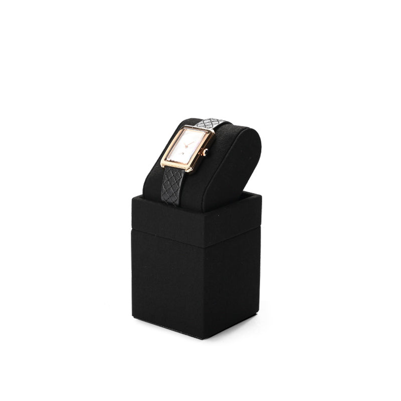 Black Microfiber Metal Watch Display Stand