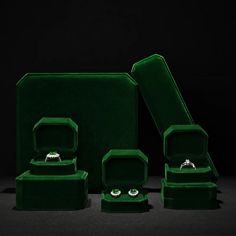 Green Velvet Jewelry Box