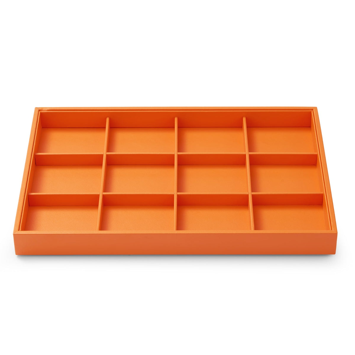 Orange PU Leather Stackable Jewelry Display Tray