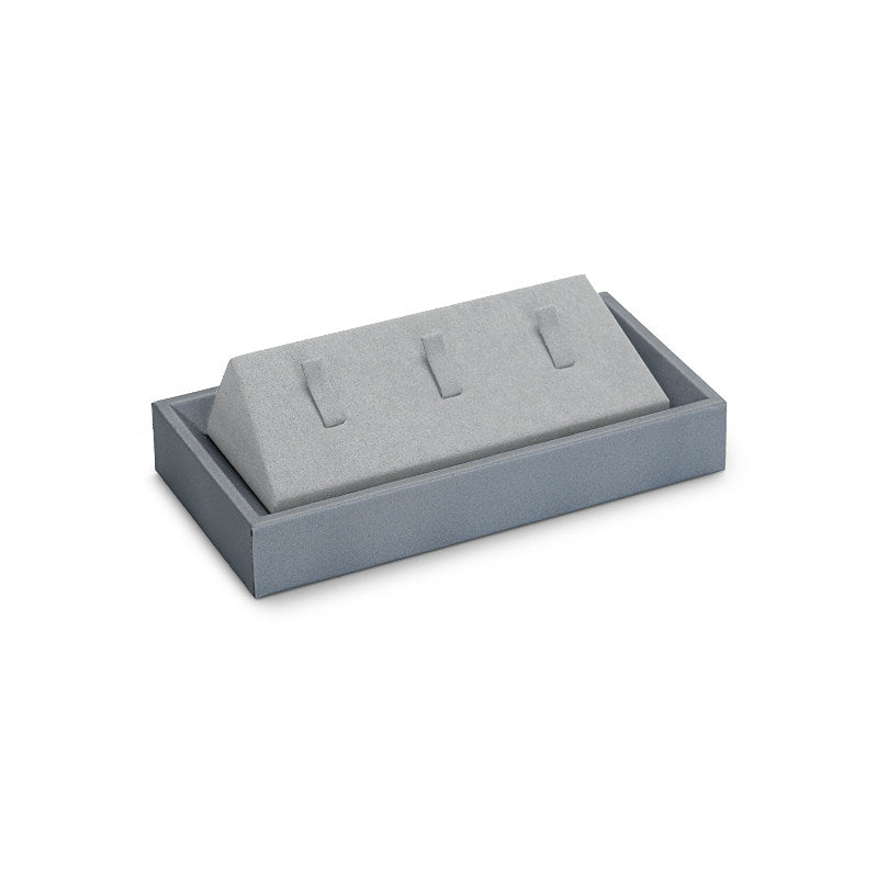 Gray Microfiber Jewelry Display Set