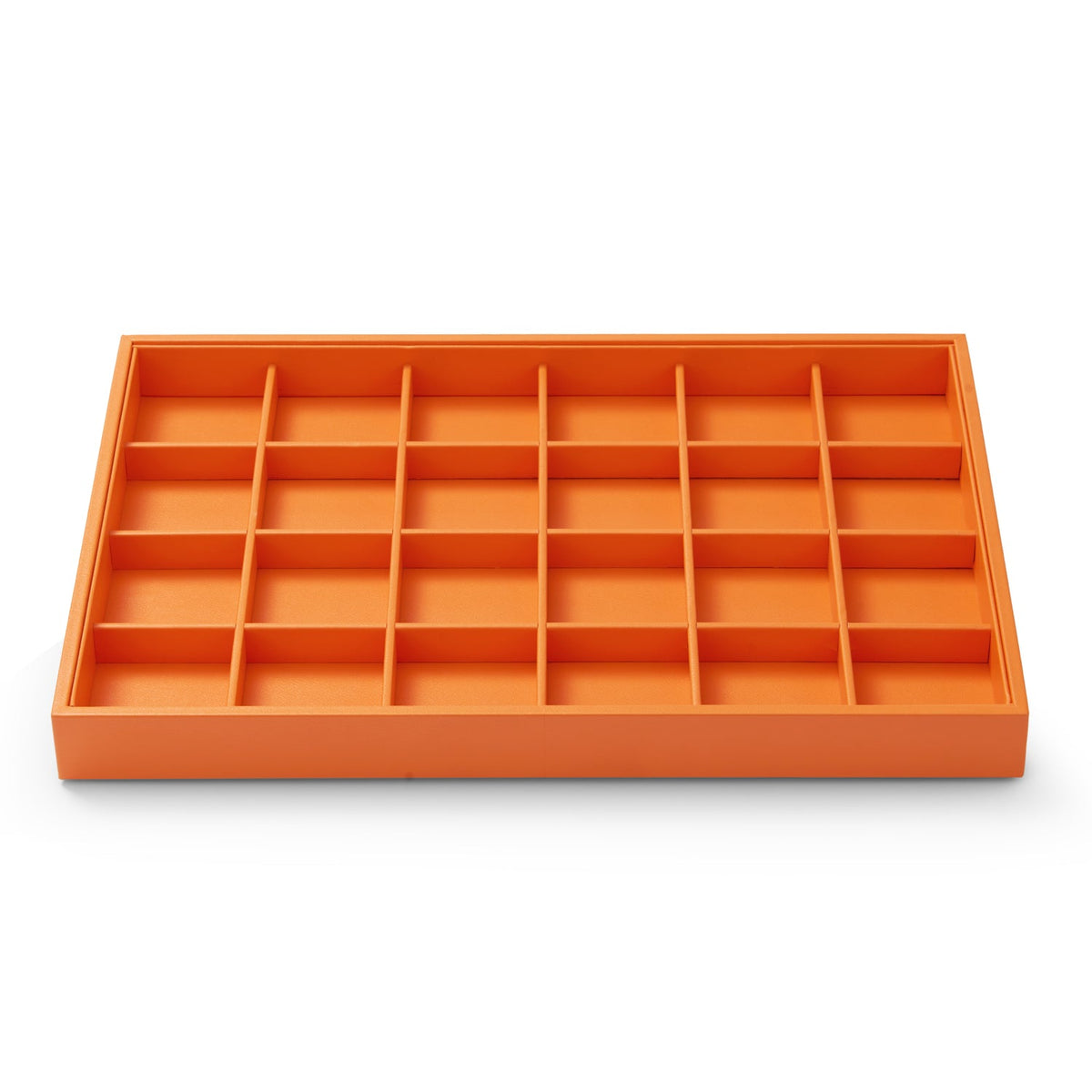 Orange PU Leather Stackable Jewelry Display Tray