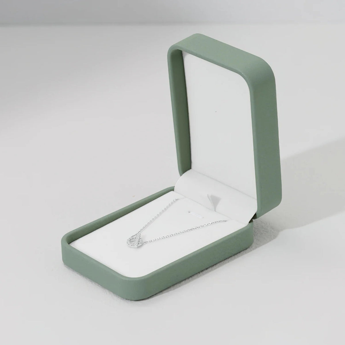 Green PU Leather Velvet Jewelry Box