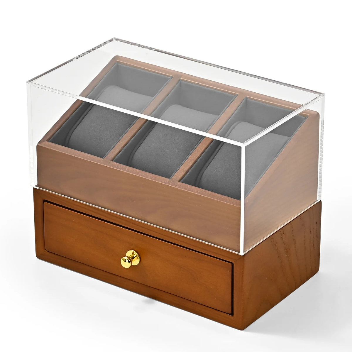 Microfiber Wooden Watch Case