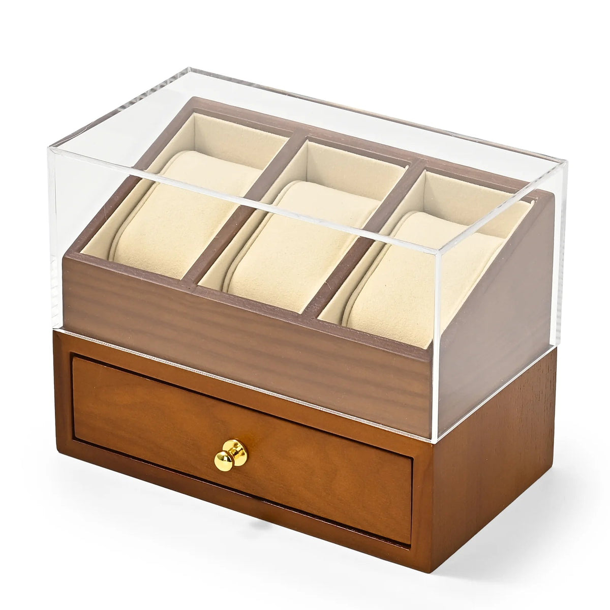 Microfiber Wooden Watch Case